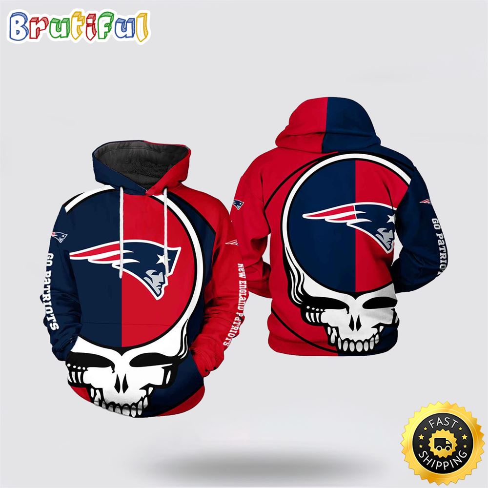 NFL New England Patriots 3D Hoodie Printed Grateful Dead Show Team Pride 1 eaekva