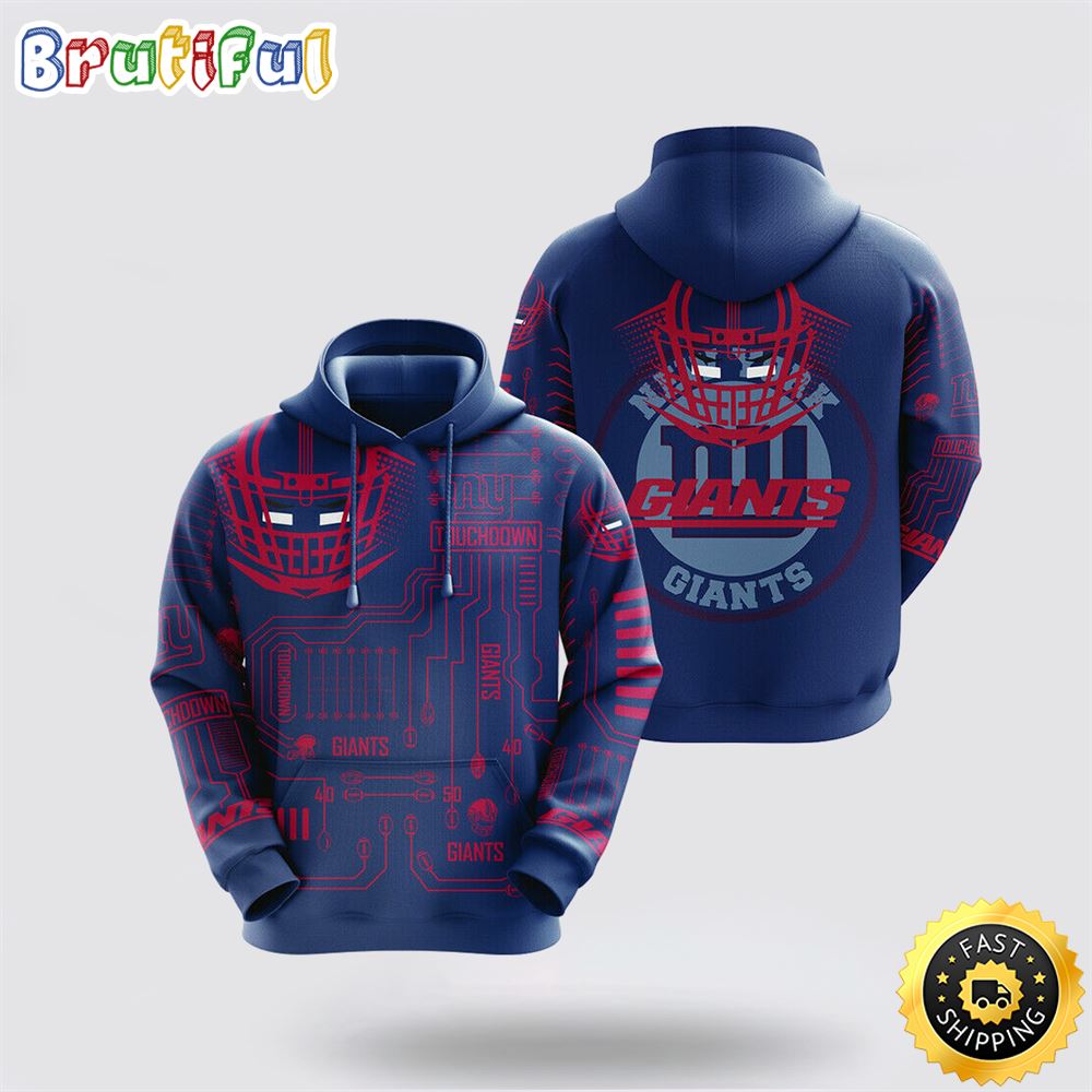 NFL New York Giants 3D Hoodie All Over Print Shirts Embrace Fashion And Team Spirit ykjfrq