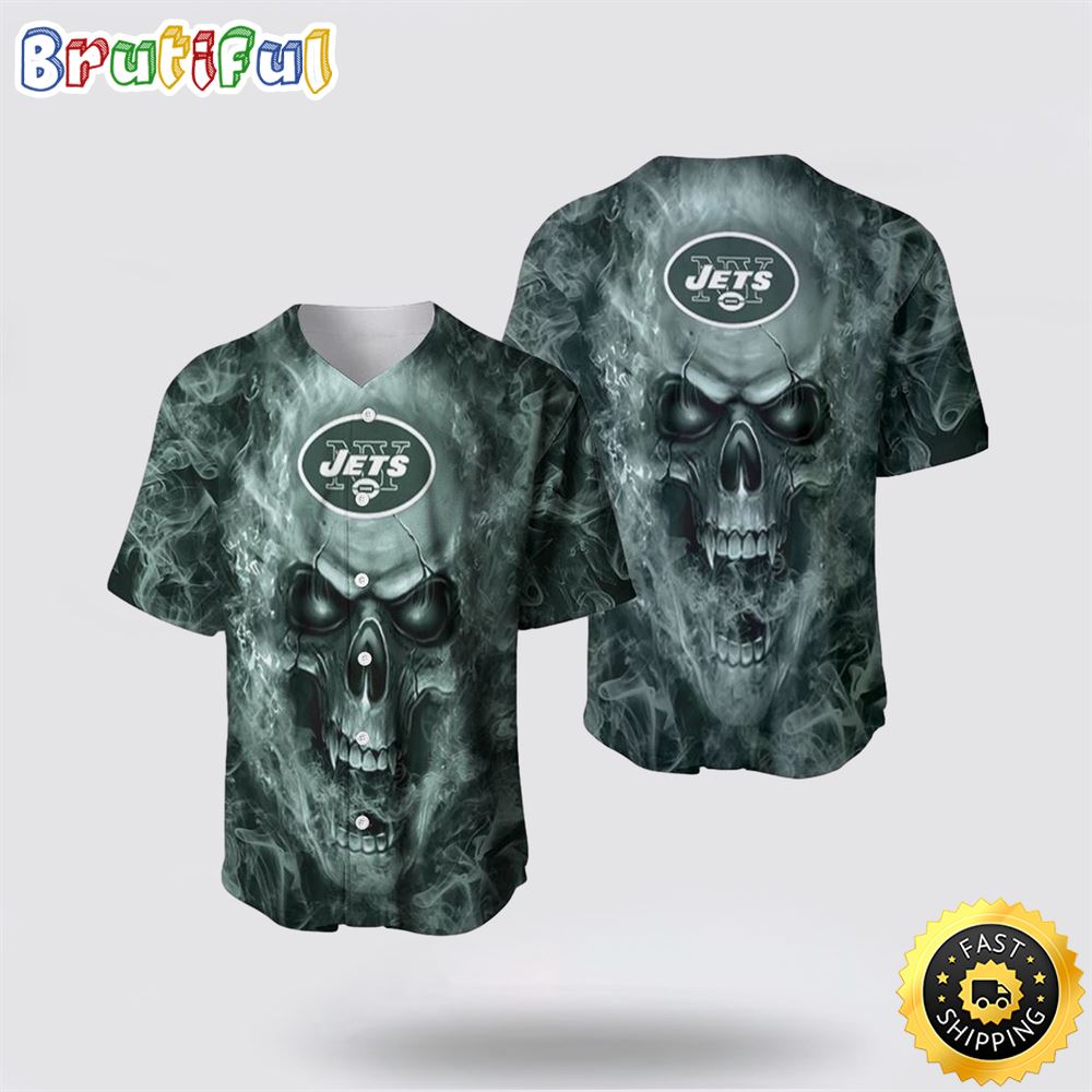 NFL New York Jets Baseball Jersey Skull Unleash Your Team Spirit With Trendy Designs 1 ldtwg3