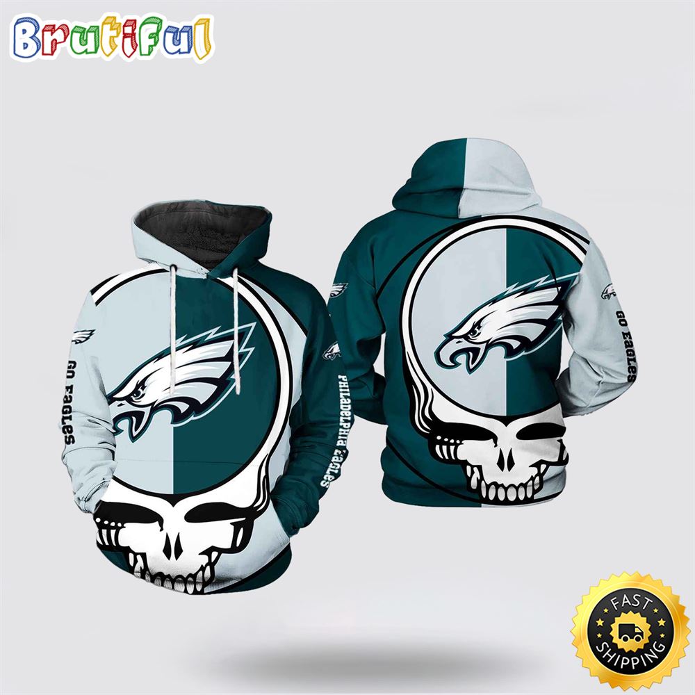 NFL Philadelphia Eagles 3D Hoodie Printed Grateful Dead Show Team Pride 1 vinvys