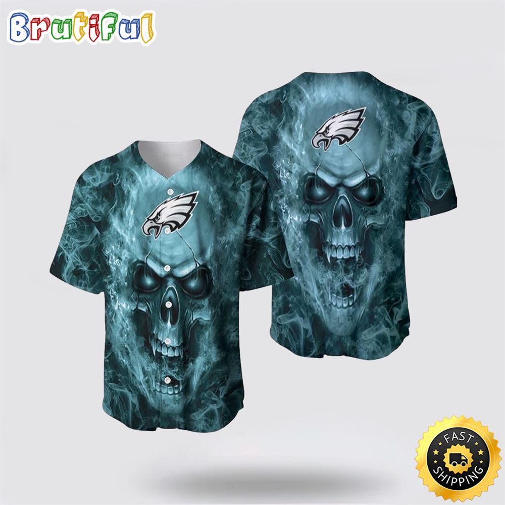 NFL Philadelphia Eagles Baseball Jersey Skull Unleash Your Team Spirit With Trendy Designs 1 hqc6ac