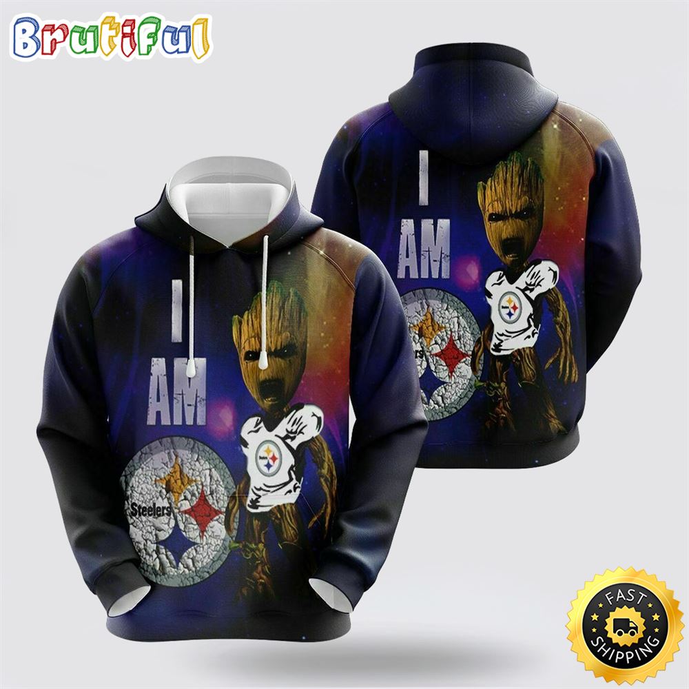 NFL Pittsburgh Steelers 3D Hoodie All Over Print Shirts Groot Score Big With Fashion dnapnn