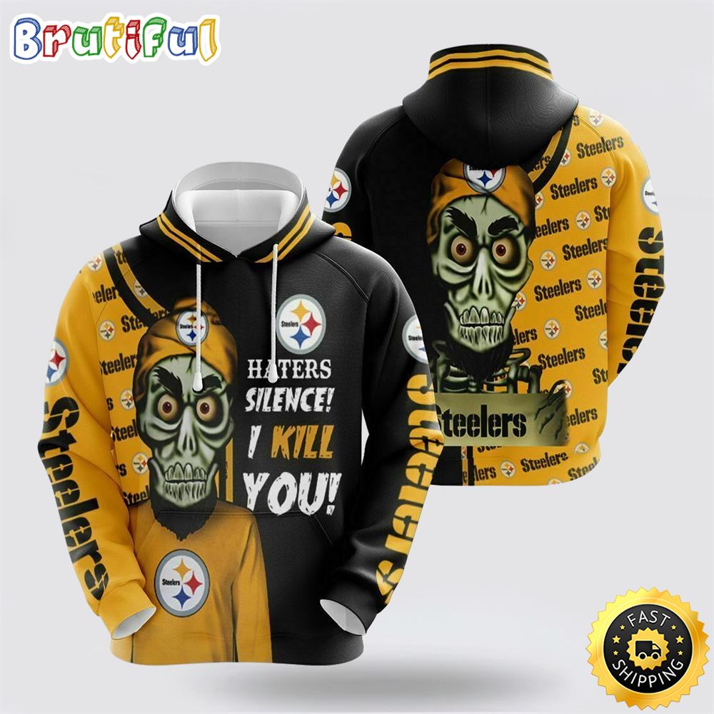 NFL Pittsburgh Steelers 3D Hoodie All Over Print Shirts Haters Silence I Kill You Get Ready For Game Day wb8ezw
