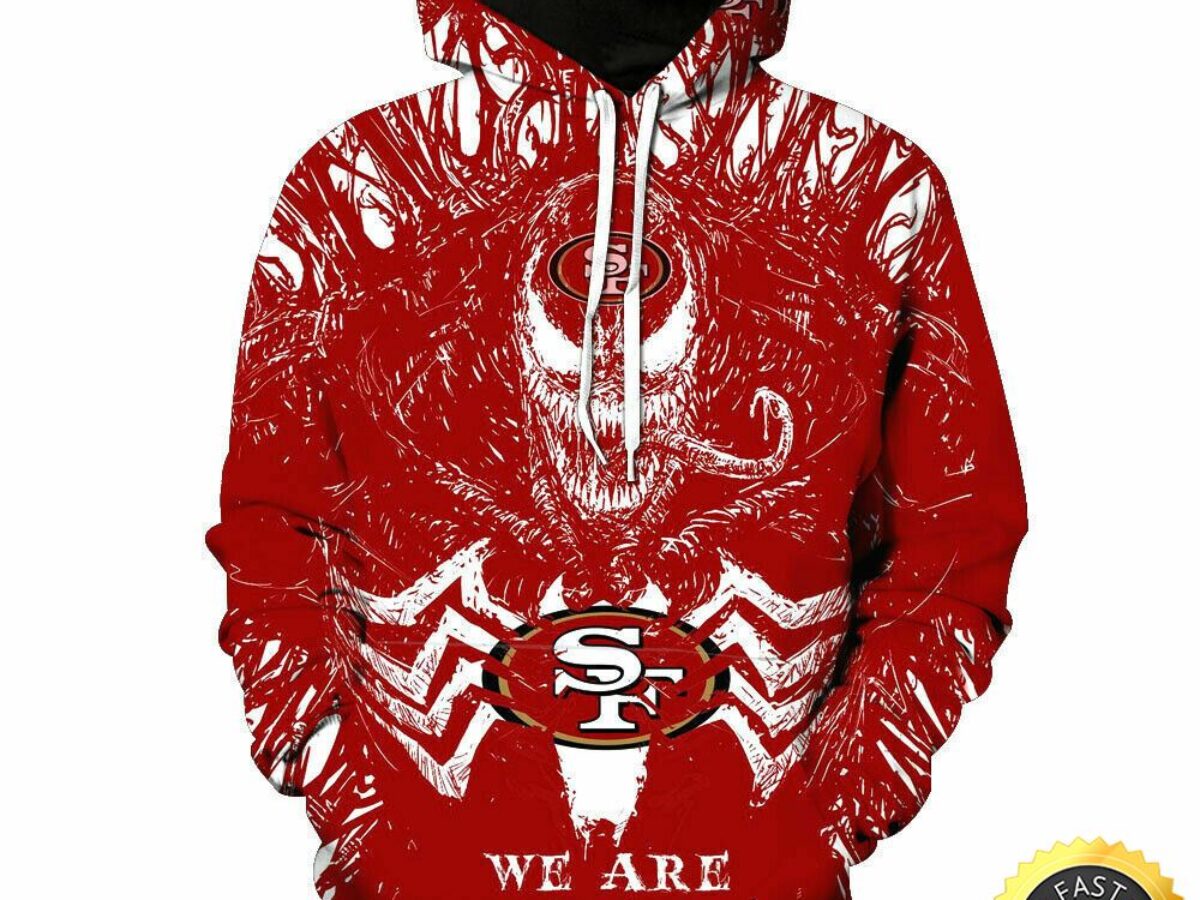 NFL San Francisco 49ers 3D Hoodie All Over Print Shirts Venom Show