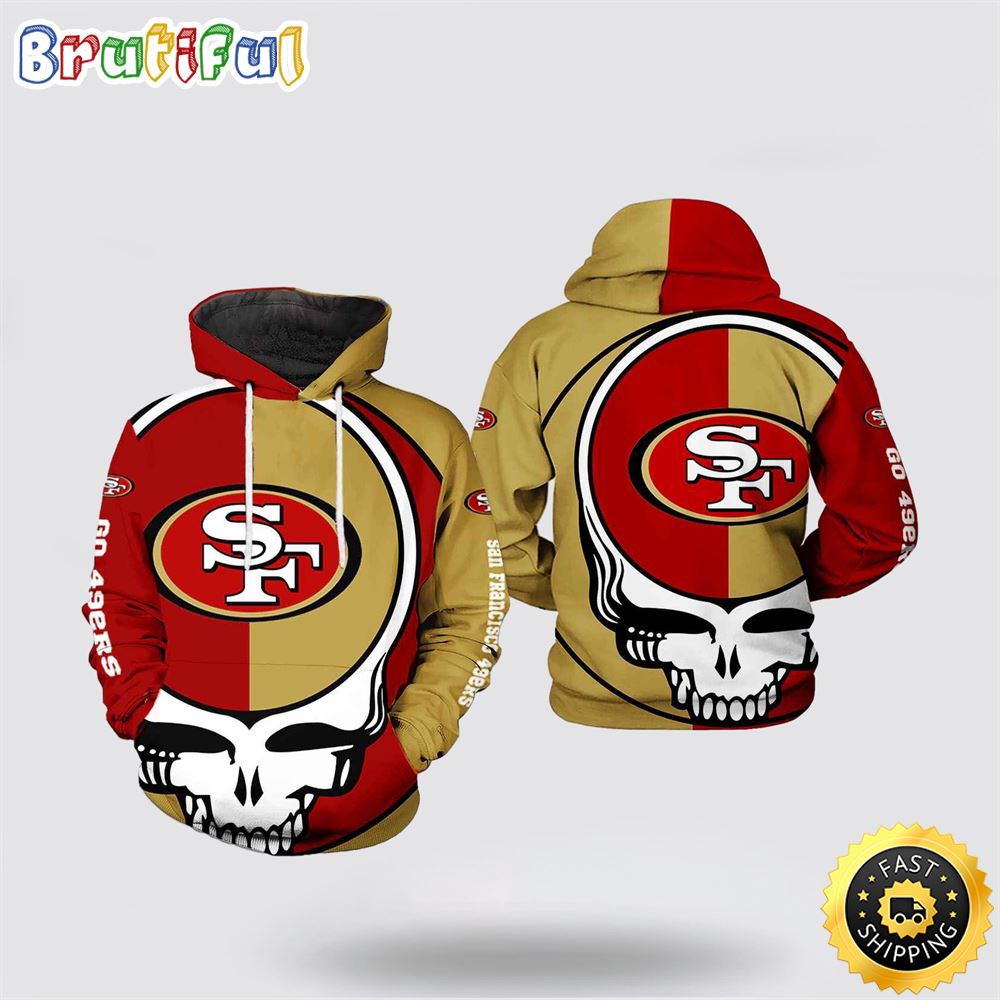 NFL San Francisco 49ers 3D Hoodie Printed Grateful Dead Show Team Pride 1 lu31yx