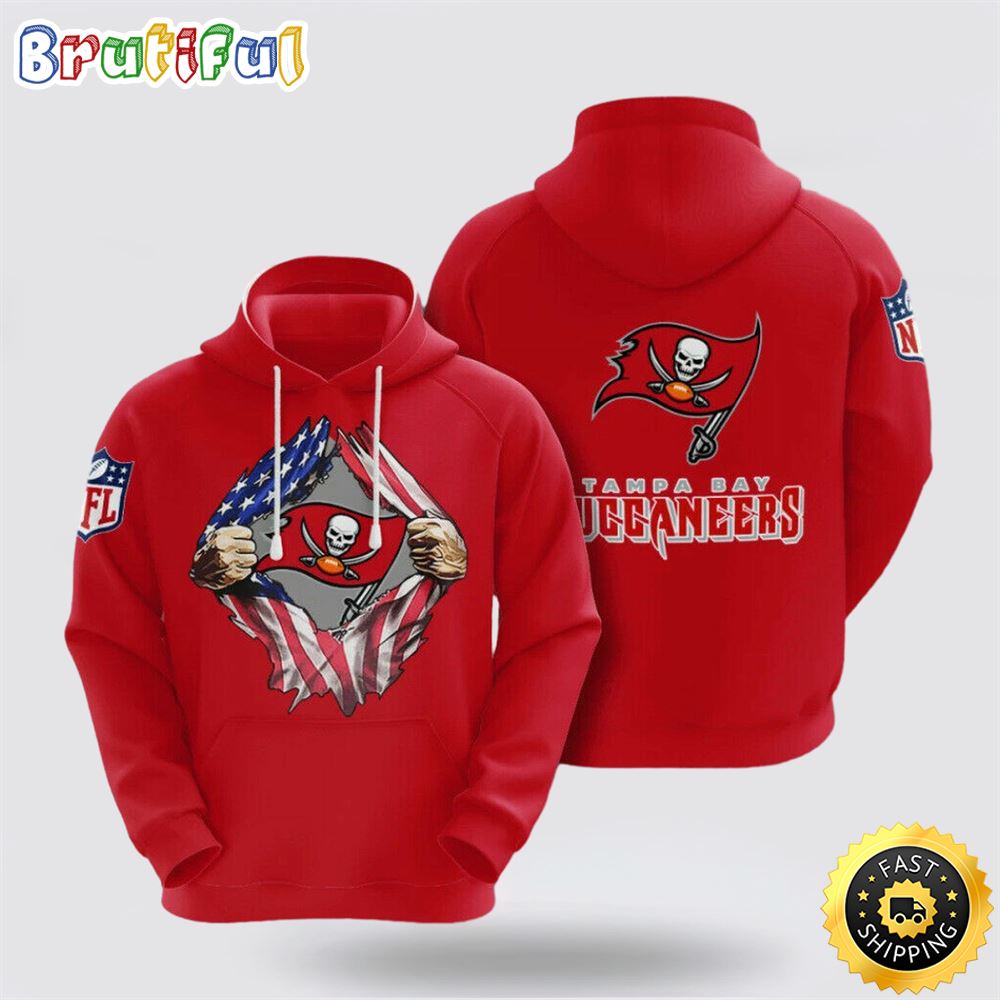 NFL Tampa Bay Buccaneers 3D Hoodie All Over Print Shirts Perfect Fan Gear For Football Season rvtzmi