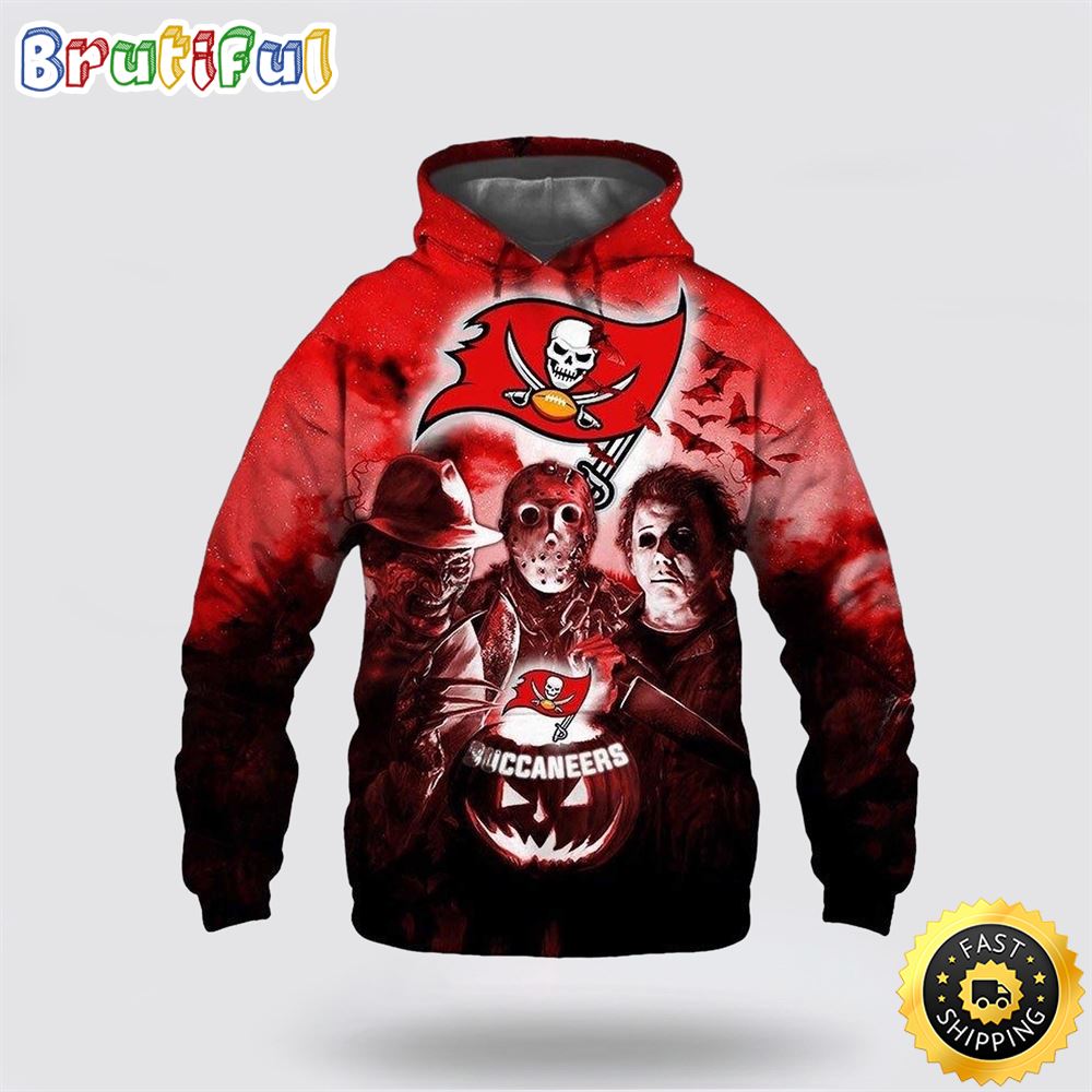 NFL Tampa Bay Buccaneers All Over Print 3D Hoodie Halloween Horror Night Gift For Football Fans 1 rb1w0w
