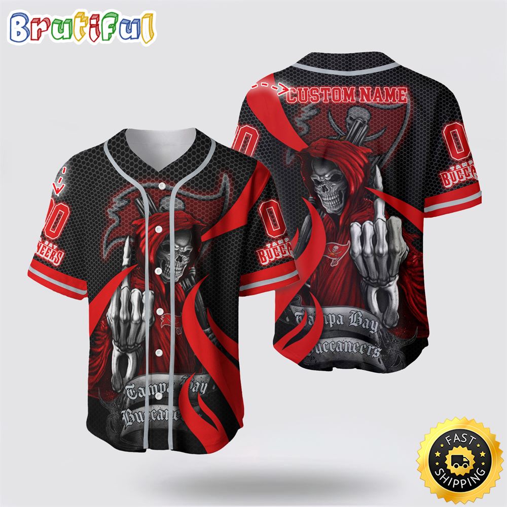 NFL Tampa Bay Buccaneers Baseball Jersey 3D Personalized Skull Gear Up For Game Day hh3xaz