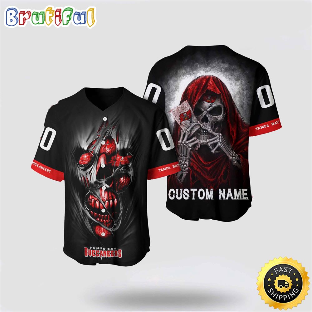NFL Tampa Bay Buccaneers Baseball Jersey 3D Personalized Skull Stay Cozy And Stylish fzudxx