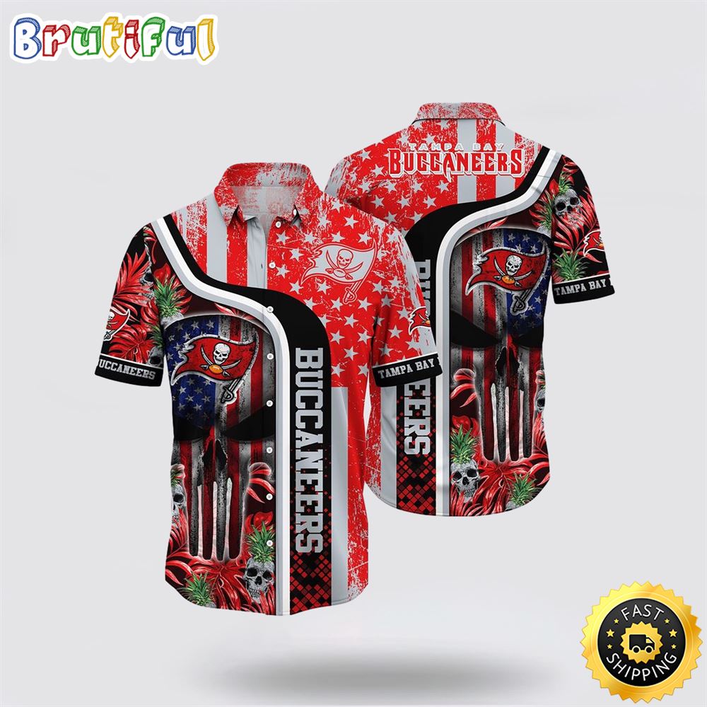 NFL Tampa Bay Buccaneers Hawaiian Shirts Skull Halloween Show Off Your Team Spirit In Tropical Fashion 1 ejvcmy
