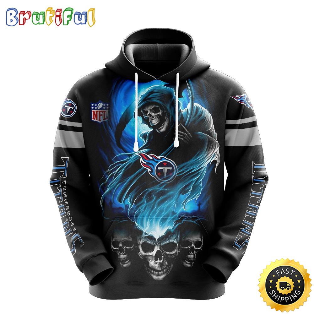 NFL Tennessee Titans 3D Hoodie All Over Print Skull Embrace Team Pride xdty9k