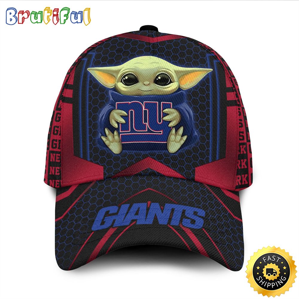 New York Giants Baby Yoda All Over Print 3D Baseball Cap n3qgxx