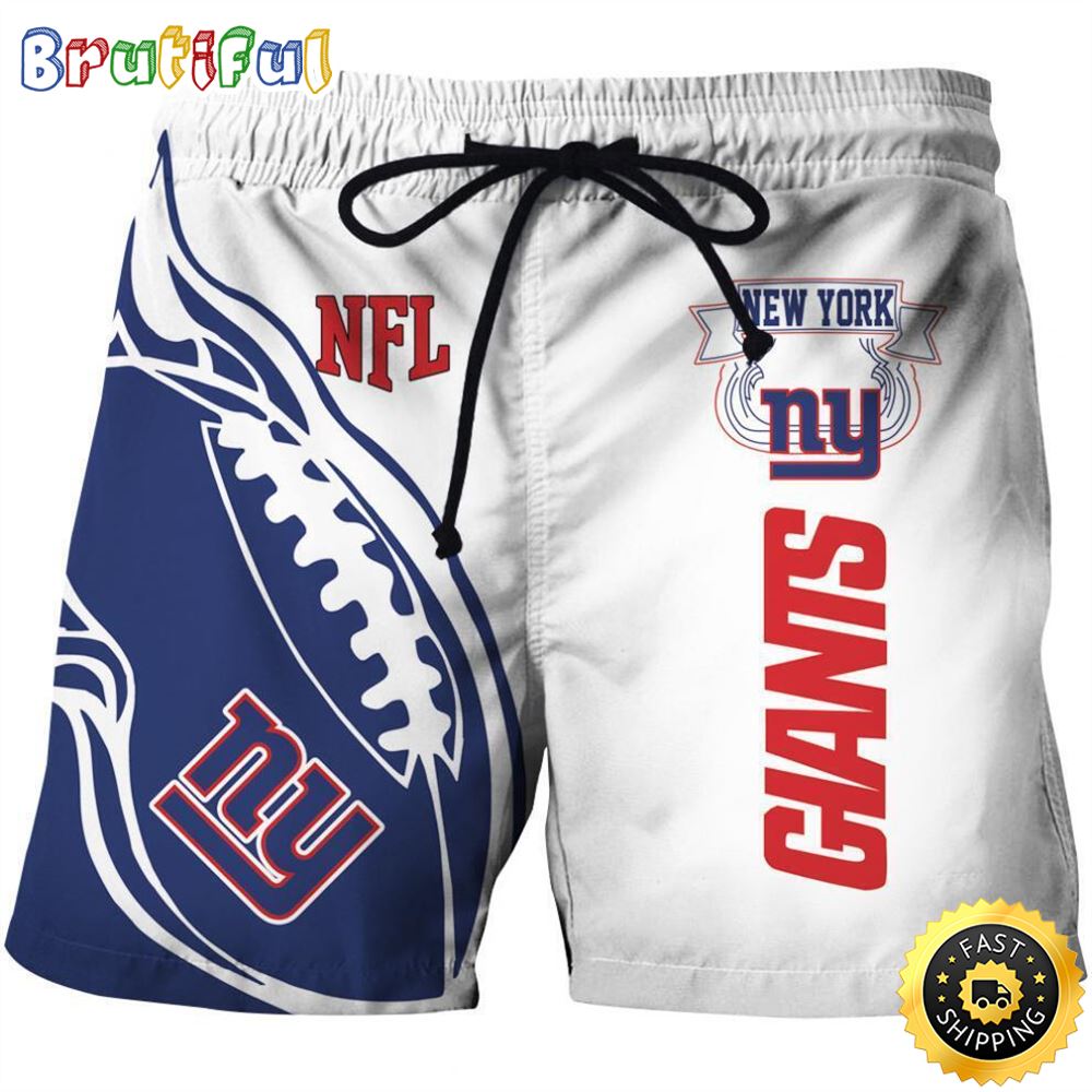 New York NFL Full Range Of Football 3d Beach Shorts ai4q8v