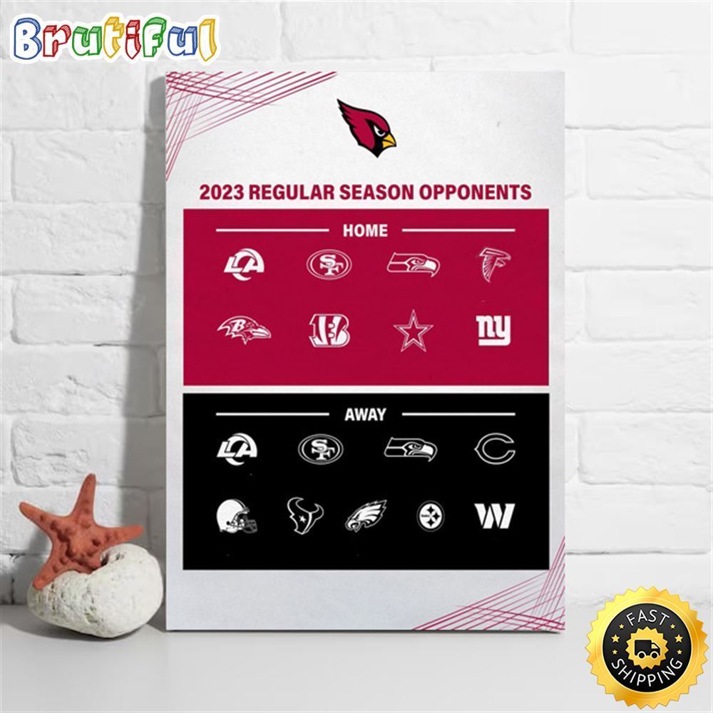 Nfl Arizona Cardinals 2023 Regular Season Opponents Poster slmbck