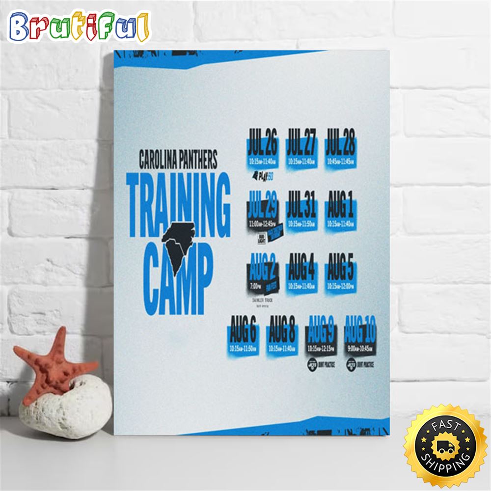 Nfl Carolina Panthers Training Camp 2023 Back With A Bang Daimler Truck North America Open Practices Poster nmk5z1