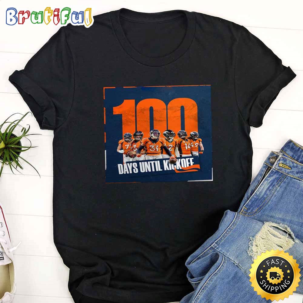 Nfl Denver Broncos Training Camp 2023 Days Until Kickofff Black T Shirt lcnyl1