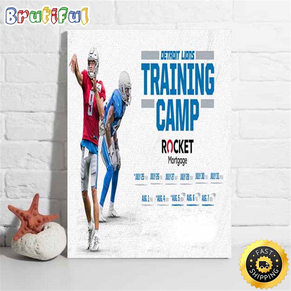 Nfl Detroit Lions Training Camp 2023 Allen Park Open Practices Poster otgo57