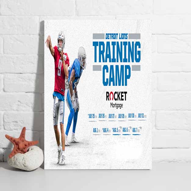 Nfl Detroit Lions Training Camp 2023 Allen Park Open Practices Poster vzqkaa