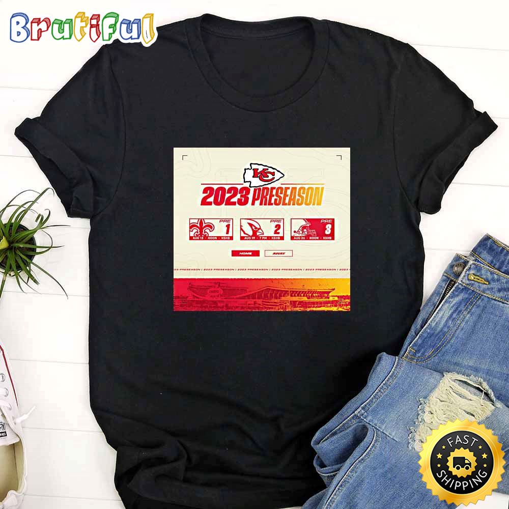 Nfl Kansas City Chiefs 2023 Preseason Schedule Black T Shirt ldhdir