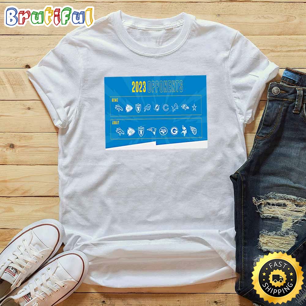 Nfl Los Angeles Chargers 2023 Regular Season Opponents White T Shirt ezdhak