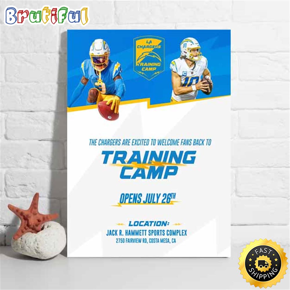 Nfl Los Angeles Chargers Training Camp 2023 Jack Hammett Sports Complex Poster oa4gca