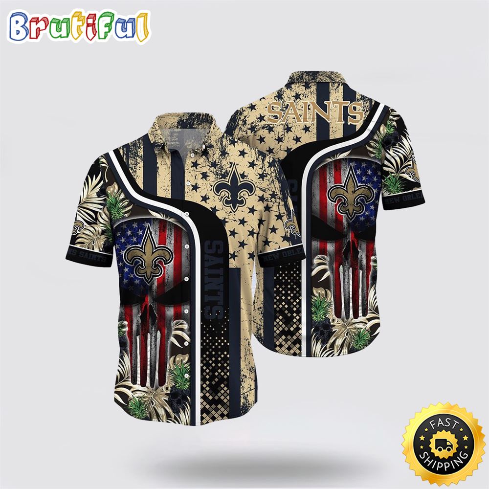 Nfl New Orleans Saints Hawaiian Shirt Skull Island Inspired Fandom For Football Fans 1 eedcob