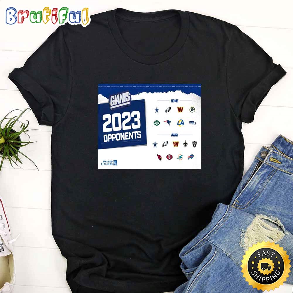 Nfl New York Giants 2023 Regular Season Opponents T Shirt b8oqwp