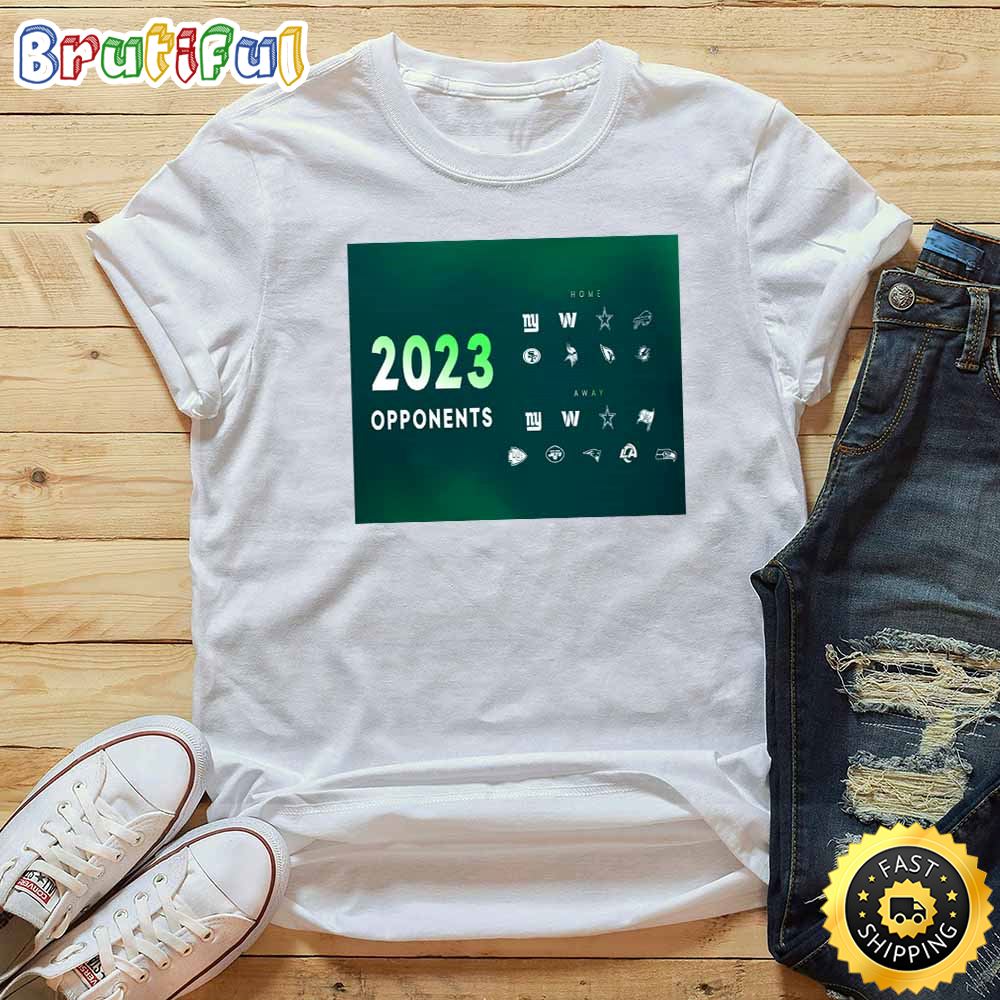 Nfl Philadelphia Eagles 2023 Regular Season Opponents White T Shirt fijegx