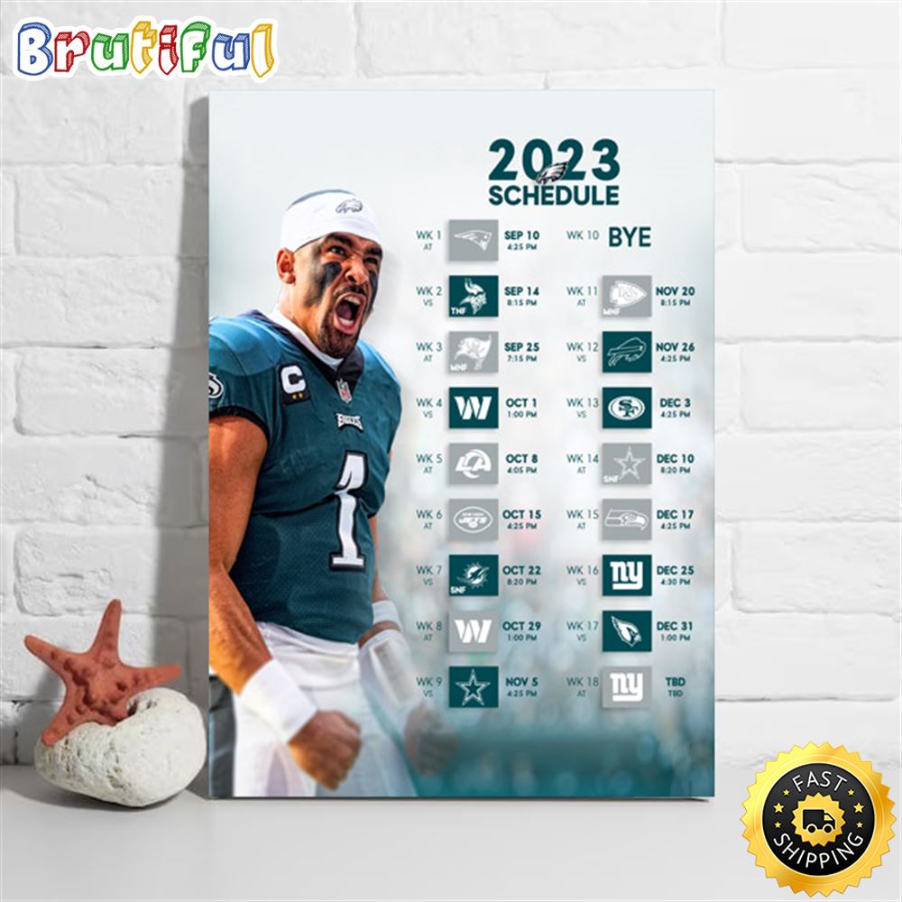 Nfl Philadelphia Eagles 2023 Season Dates To Finalize Full Schedule Poster