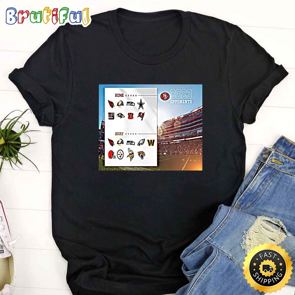 Nfl San Francisco 49ers 2023 Regular Season Opponents T Shirt k24dt4
