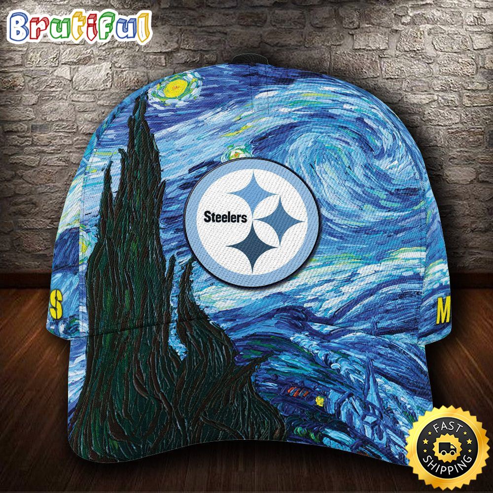 Pittsburgh Steelers Van Gogh All Over Print 3D Classic Cap ya0oec
