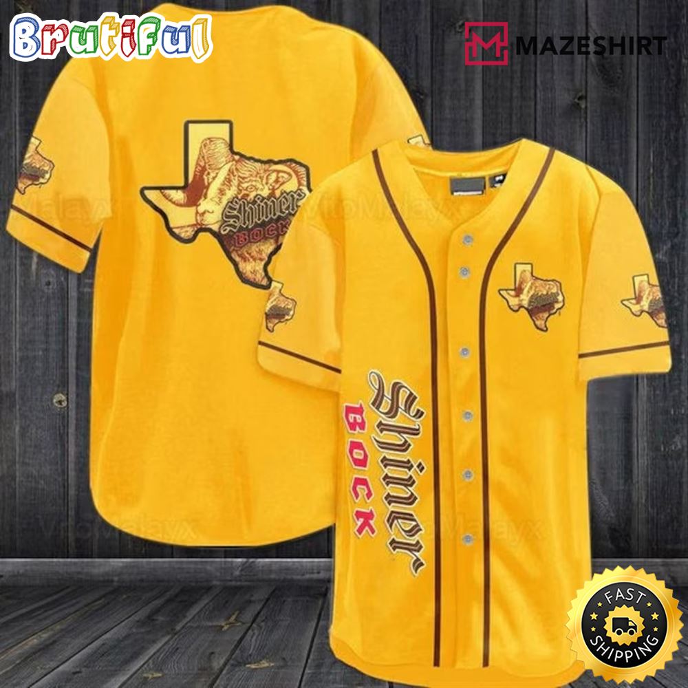Shiner Bock Beer Baseball Jersey mrc2lt