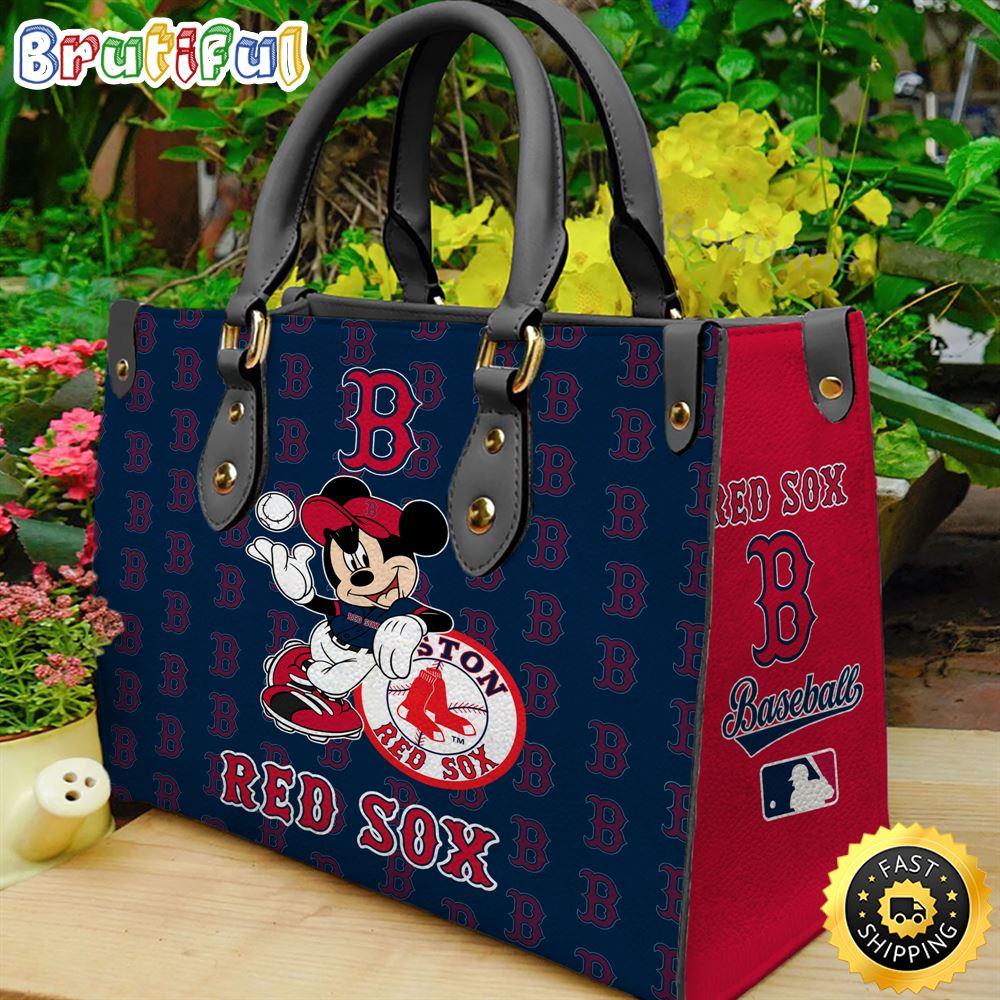 Boston Red Sox Mickey Women Leather Hand Bag 1 sbew8q