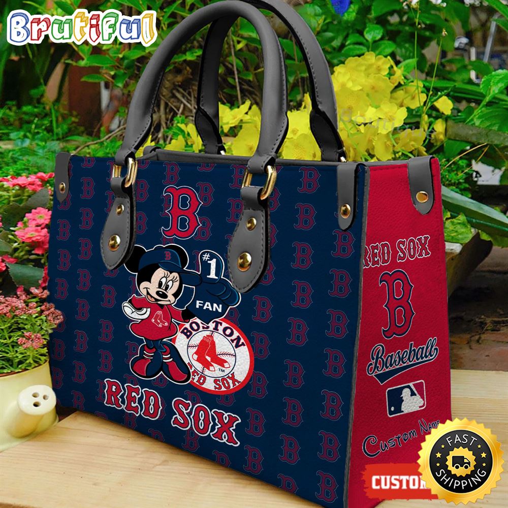 Boston Red Sox Minnie Women Leather Hand Bag 1 jgemxh