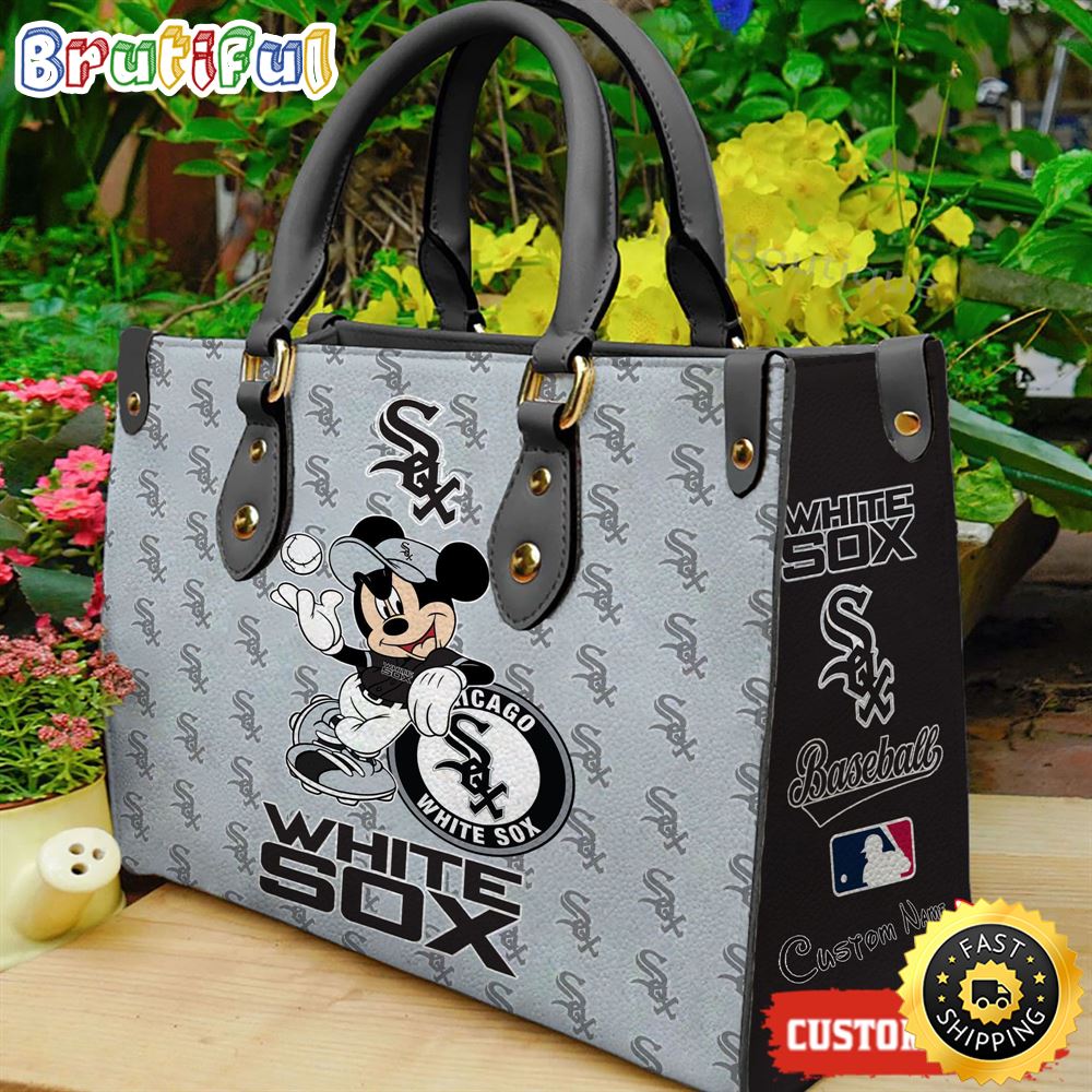Chicago White Sox Mickey Women Leather Hand Bag 1 fngrn9