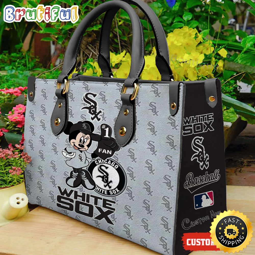 Chicago White Sox Minnie Women Leather Hand Bag 1 bgnbad