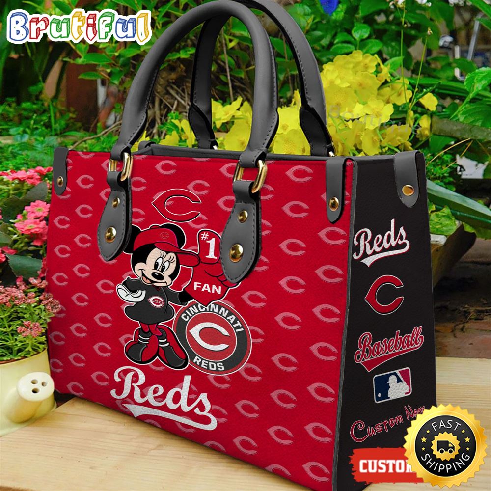 Cincinnati Reds Minnie Women Leather Hand Bag 1 csbkby