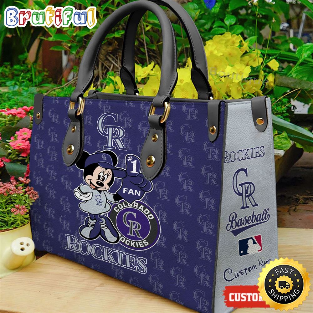 Colorado Rockies Minnie Women Leather Hand Bag 1 jeomjr