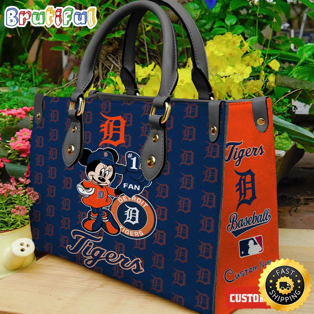 Detroit Tigers Minnie Women Leather Hand Bag 1 qtbutd