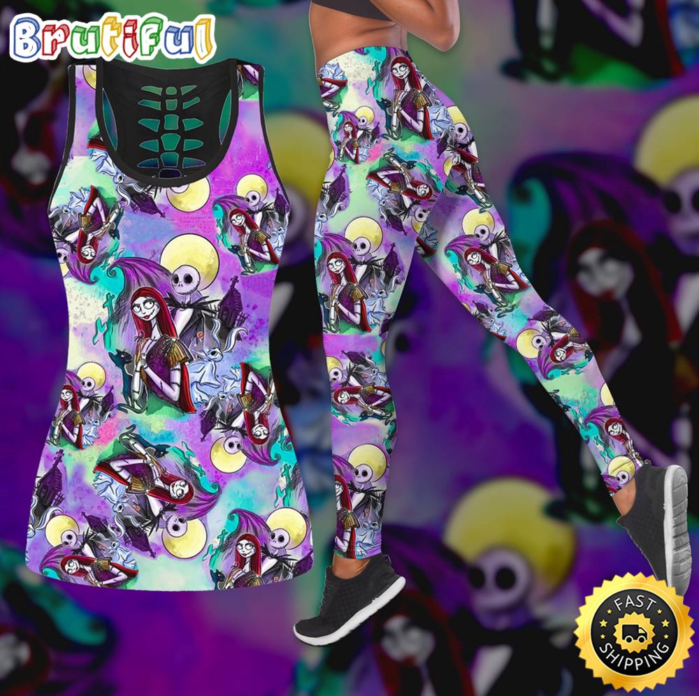 Jack Sally Women Tank Top Legging Set Outfit 3D All Over Print u7fq78