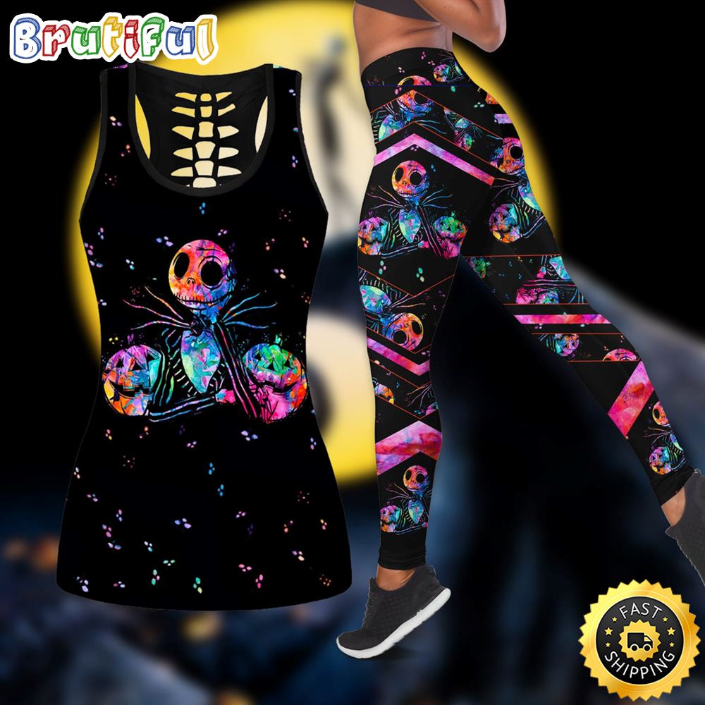 Jack Skellington Color Women Tank Top Legging Set Outfit 3D All Over Print v9dmc7