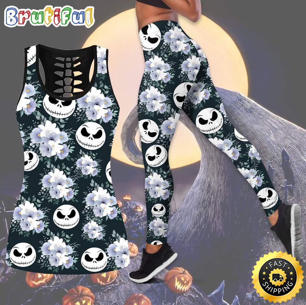 Jack Skellington Tank Top Legging Set Outfit Colorful 3D All Over Print S s18u4a