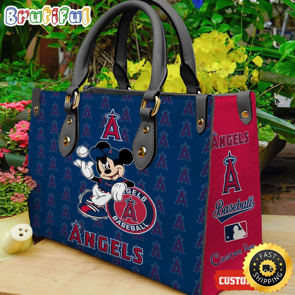 Los Angeles Angels Mickey Women Leather Hand Bag 1 aqshdd