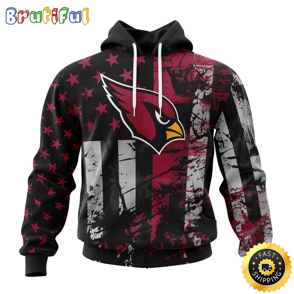 NFL Arizona Cardinals 3D Hoodie Classic Grunge American Flag Stylish Warmth For Fans 1 ue5cnw