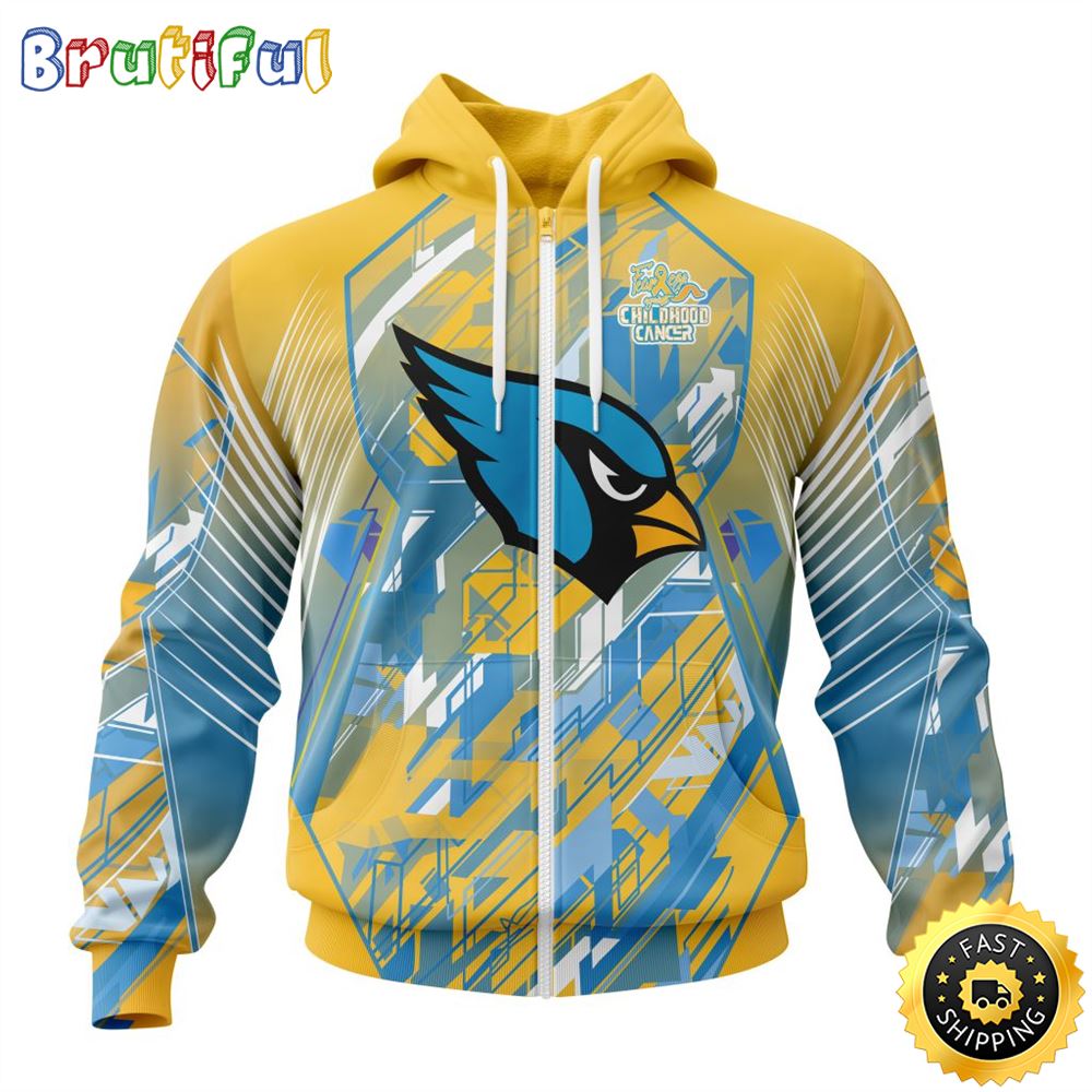 NFL Arizona Cardinals All Over Print Zip 3D Hoodie Fearless Against Childhood Cancers Unisex Hoodie 1 kt7ysi