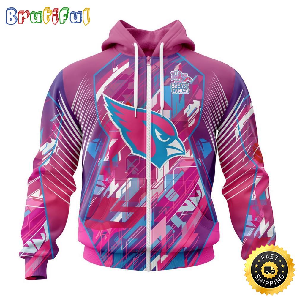 NFL Arizona Cardinals I Pink All Over Print Zip Hoodie 3D I Can Fearless Again Breast Cancer For Breast Cancer Survivors 1 fhjb5r