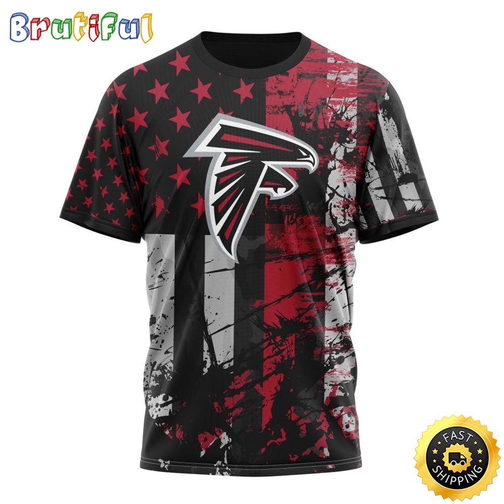 NFL Atlanta Falcons 3D T Shirts Classic Grunge American Flag Stylish Warmth For Fans 1 nkorc7