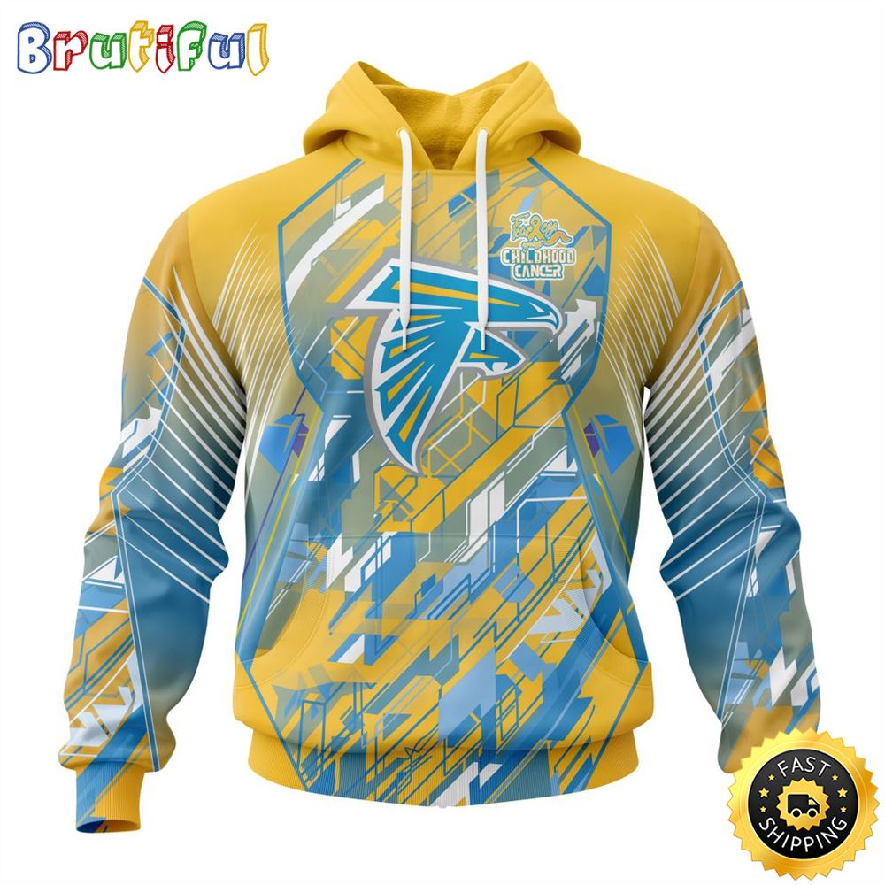 NFL Atlanta Falcons All Over Print 3D Hoodie Fearless Against Childhood Cancers Unisex Hoodie 1 n5syxy