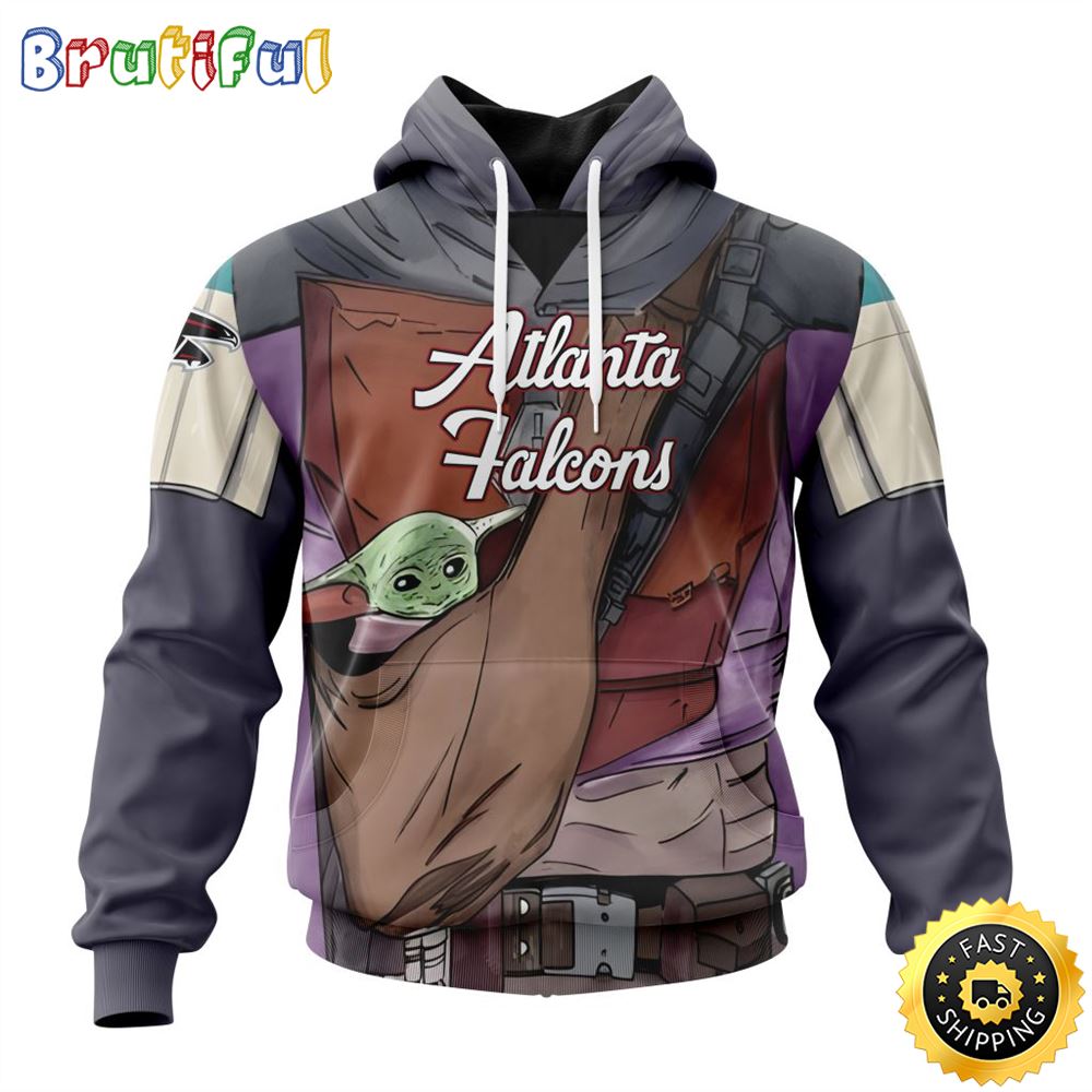NFL Atlanta Falcons All Over Print 3D Hoodie Specialized Mandalorian And Baby Yoda Unisex Hoodies 1 s2tf6n