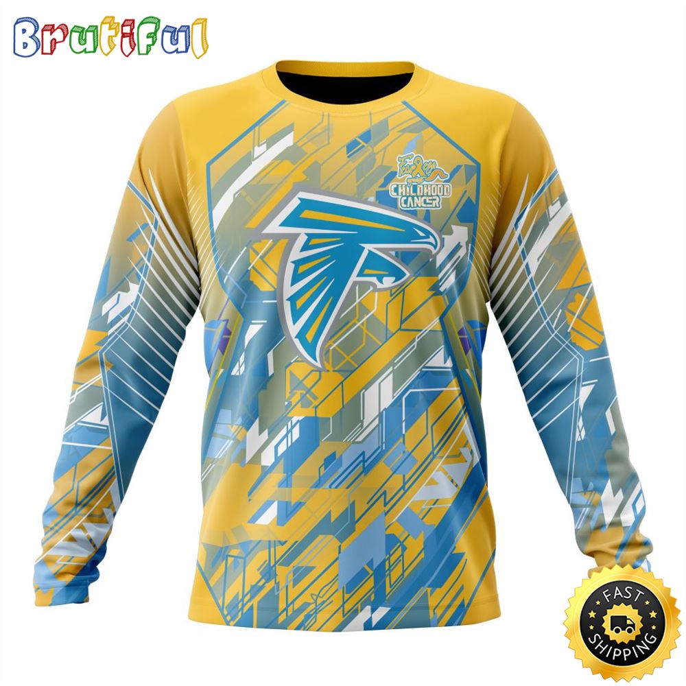NFL Atlanta Falcons Crewneck Sweatshirt Fearless Against Childhood Cancers Gift For Football Fans 1 ti3mip